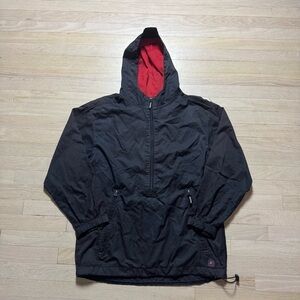 Vintage 90s Starter Half Zip Pullover Windbreaker Jacket Mesh Hood men’s large